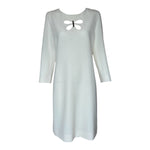 1980s Pierre Cardin Haute Couture White Mod Butterfly Shift Dress