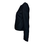 Gianni Versace Couture Late 90s/Y2K Black Zip-Front Silk Jacket, side