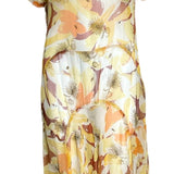 1930s Pale Yellow and Ivory Bias Cut Gown Shot with Metallic Embroidery FRONT 1 of 4