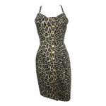 Jean Paul Gaultier S/S 1989 Leopard Print Denim Dress