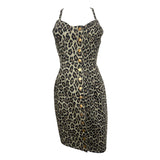 Jean Paul Gaultier S/S 1989 Leopard Print Denim Dress