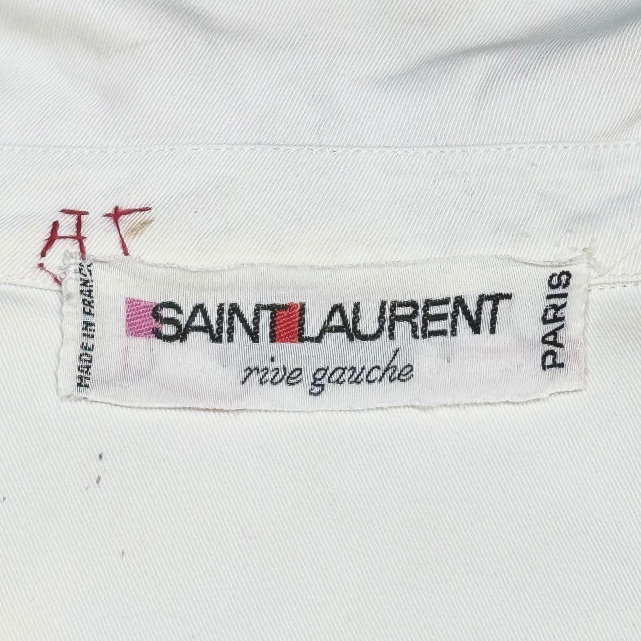 Yves Saint Laurent  1968 Saharienne Ivory Safari Mini Dress, Original and Rare, label