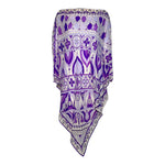 Emilio Pucci 1970's Purple Printed Silk Chiffon Poncho