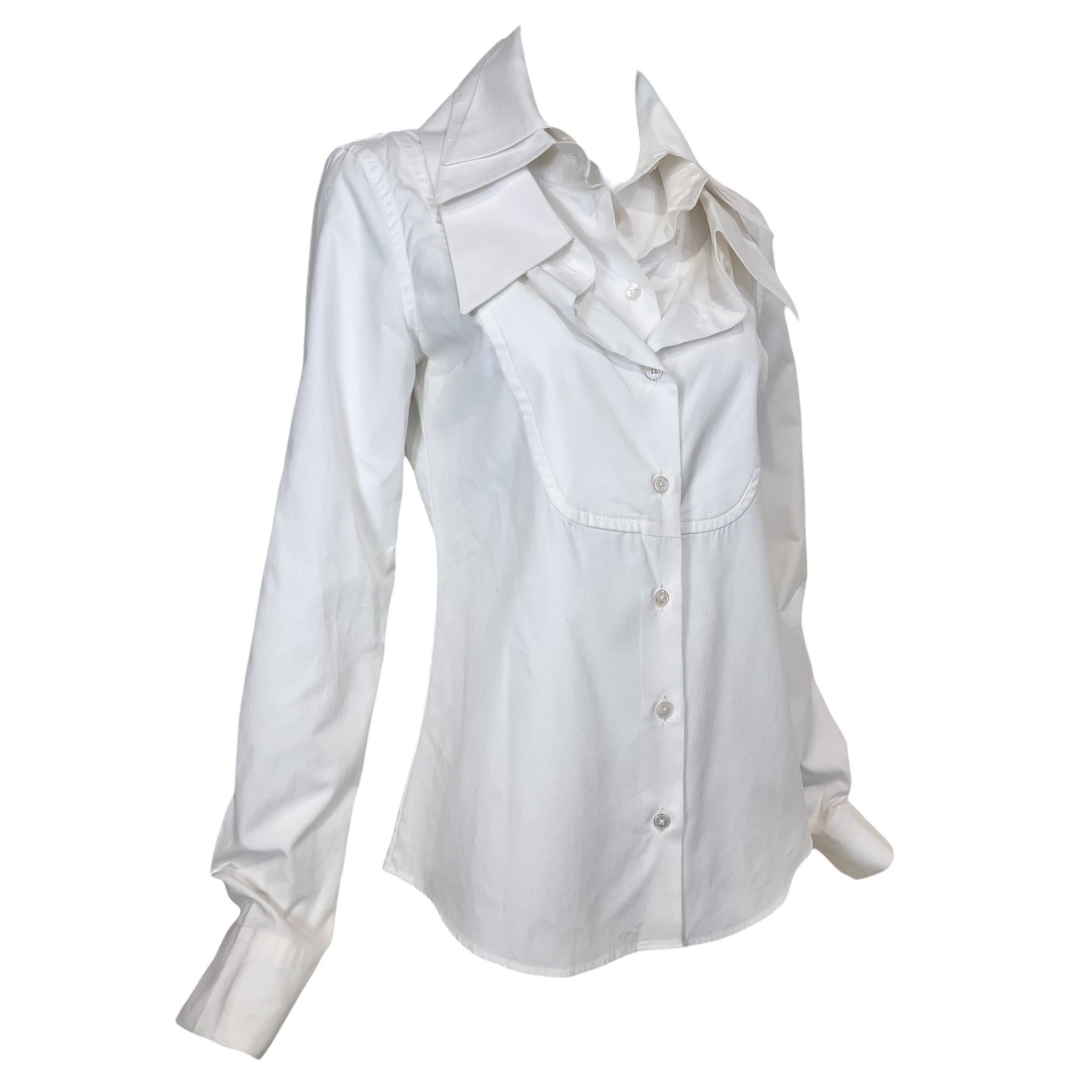 Viktor & Rolf F/W 2003 Rare Multi Collar White Button Up Shirt, slight side