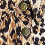 Dolce & Gabbana 1990's Leopard Print Button Up Top, buttons