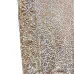 Late 1970's Gold Champagne Lamé Jacquard Caftan Gown and Scarf, detail 