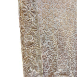 Late 1970's Gold Champagne Lamé Jacquard Caftan Gown and Scarf, detail 