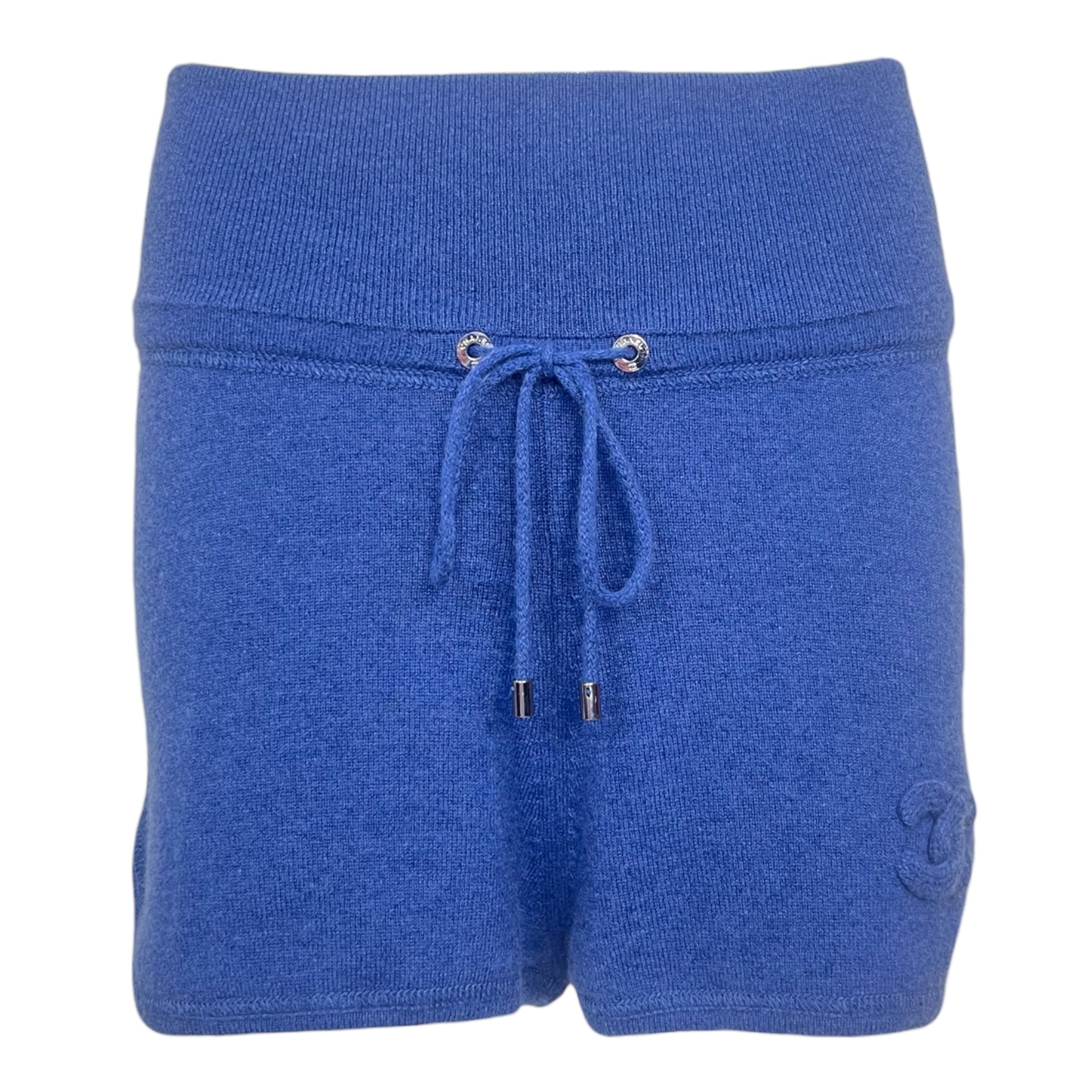 Chanel S/S 2012 Blue Cashmere Drawstring Shorts
