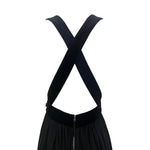 Dolce & Gabbana 2000's Black Jersey Halter Gown with Beaded Belt, back top detail
