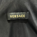 Versace S/S 2004 Charcoal Black Ruffled Jersey Mini Dress, label