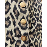 Jean Paul Gaultier S/S 1989 Leopard Print Denim Dress, buttons