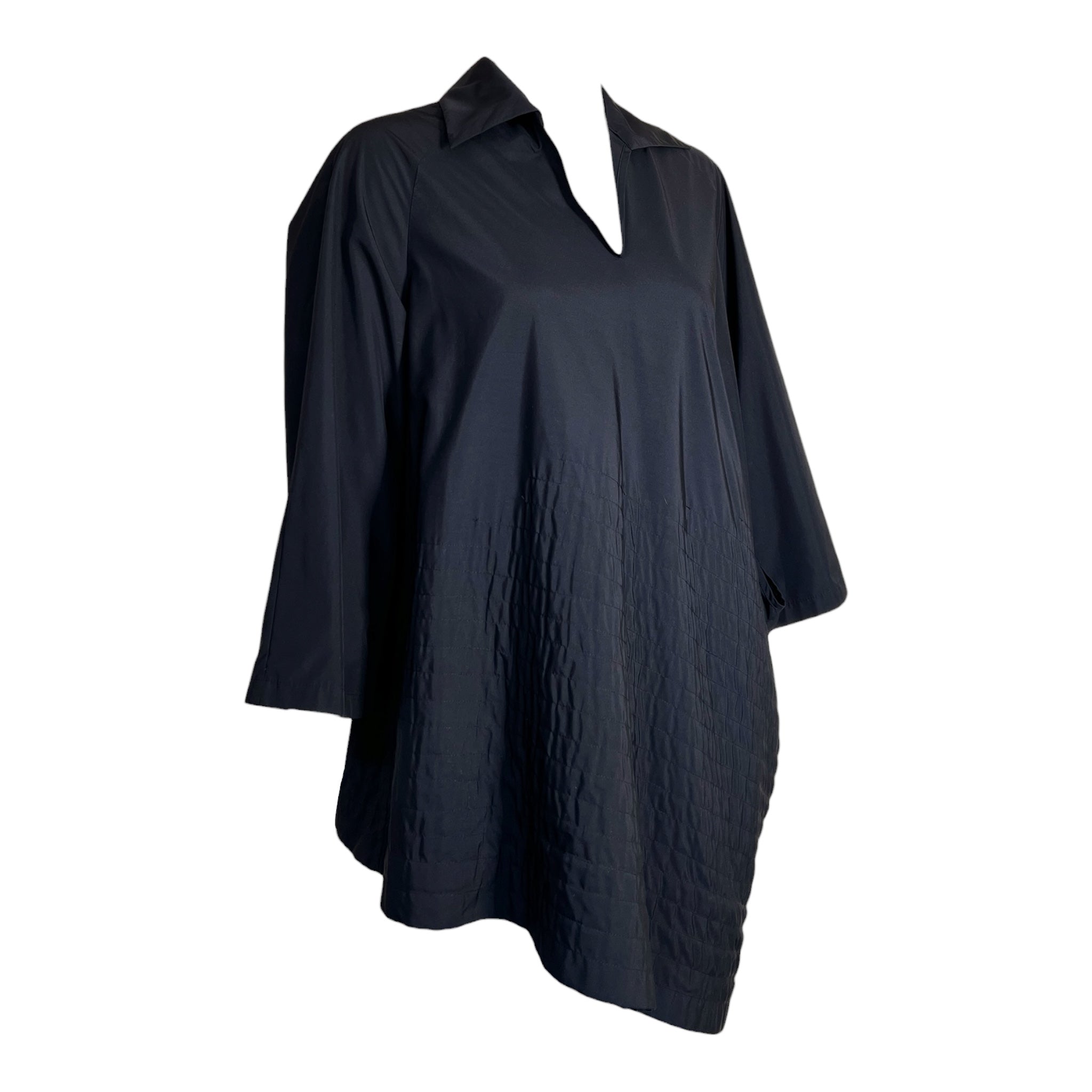 Junya Watanabe for Comme des Garçon 1999 Black Taffeta Trapeze Top or Mini, slight side