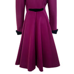 Thierry Mugler 1980s does 40s Plum Fit and Flair Coat, back skirt