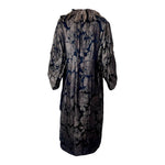 1920's Gold Lame and Black Velvet Cocoon Coat, back
