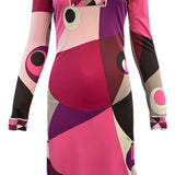   Pucci Contemporary Redux Pink & Purple Jersey Dress FRONT 1 of 5