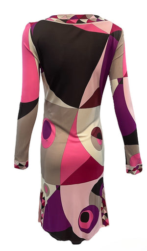   Pucci Contemporary Redux Pink & Purple Jersey Dress BACK 3 of 5