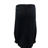  Jean Paul Gaultier 90s Black Pinstripe Skirt with Buckles BACK 3 of 5