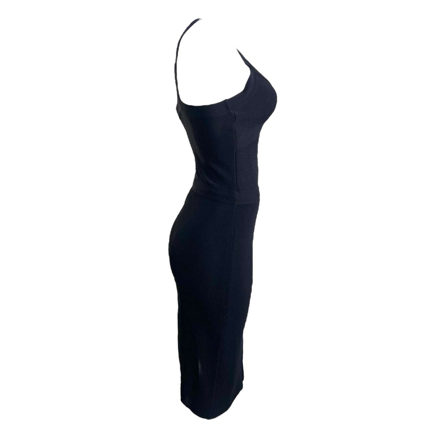 Herv Legr Paris 1990's Iconic Black Bandage Dress Herv Legr Paris 1990's Iconic Black Bandage Dress