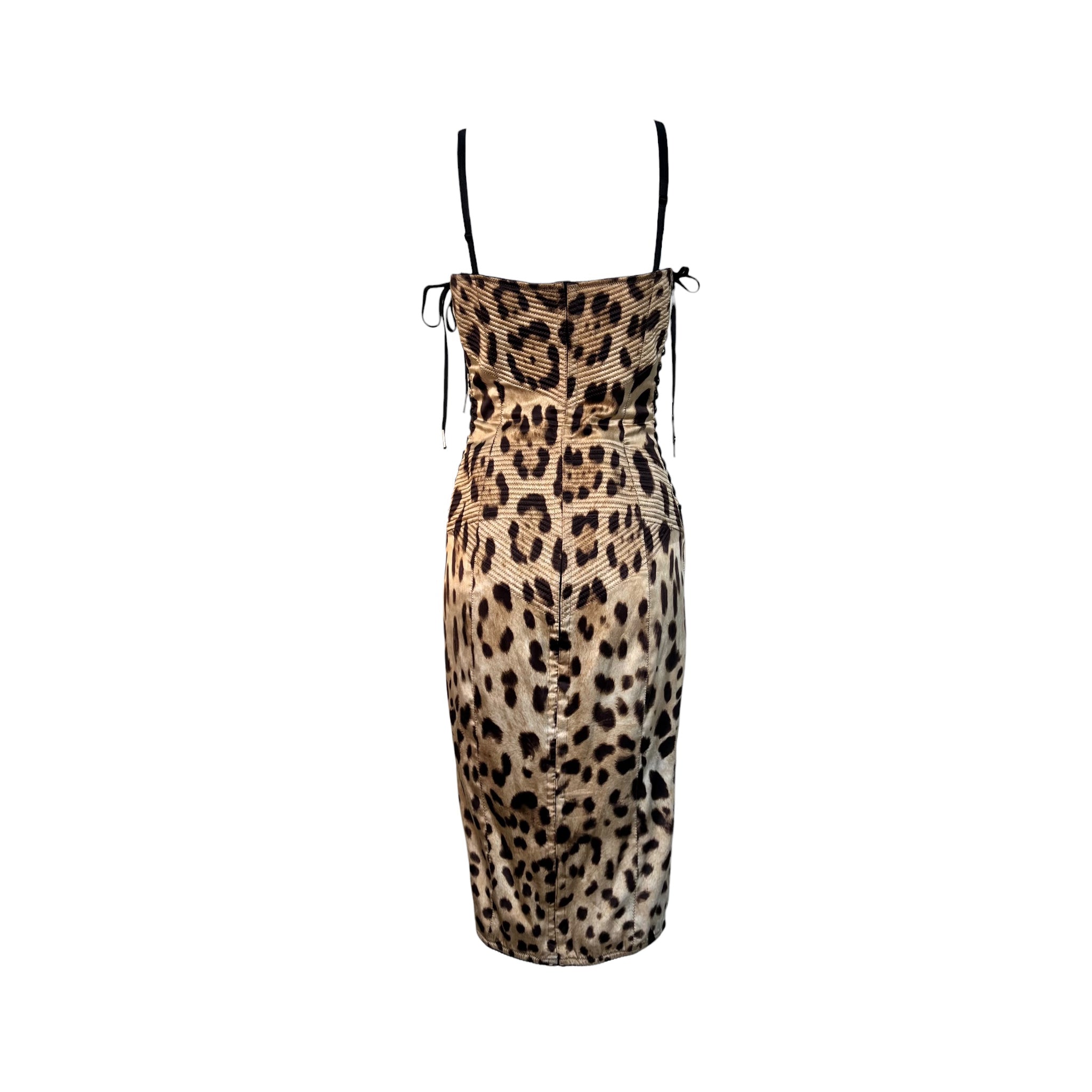 Dolce & Gabbana Y2K Iconic Silk Leopard Print Bustier Dress THE WAY WE WORE Dolce & Gabbana Y2K Iconic Silk Leopard Print Bustier Dress THE WAY WE WORE