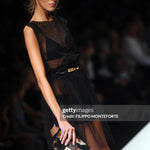 A model displays a creation of Fendi Spring/Summer 2010 ready-to-wear collection on September 27, 2009 during the Women's fashion week in Milan. AFP PHOTO / Filippo Monteforte (Photo credit should read FILIPPO MONTEFORTE/AFP via Getty Images)