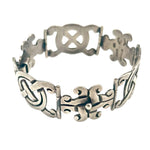 Sterling Silver 1950s/60s Made in Taxco Mexico Articulating Bracelet, 3