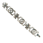Sterling Silver 1950s/60s Made in Taxco Mexico Articulating Bracelet, 2