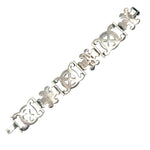 Sterling Silver 1950s/60s Made in Taxco Mexico Articulating Bracelet, reverse