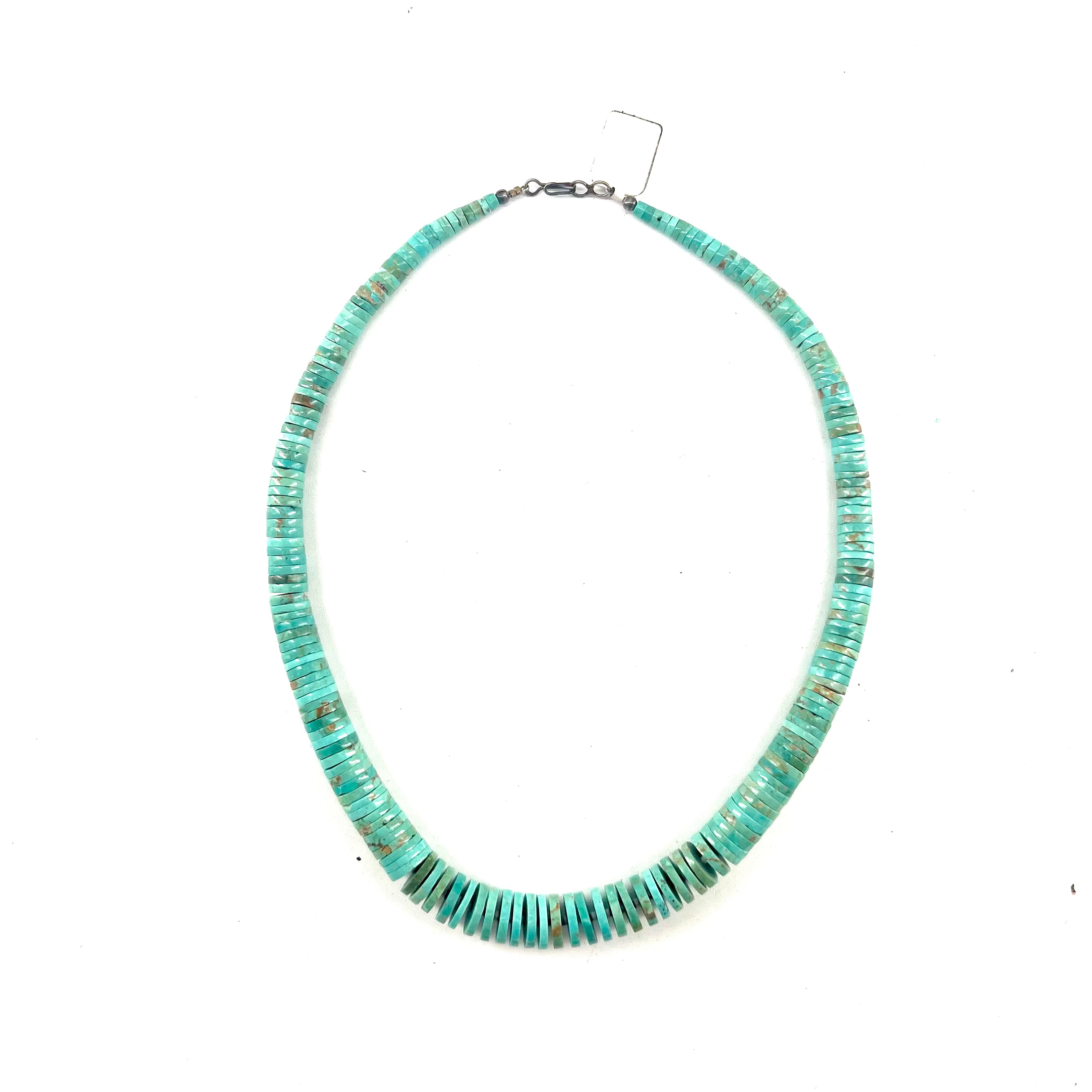 Native American Graduated Turquoise Disc Necklace
