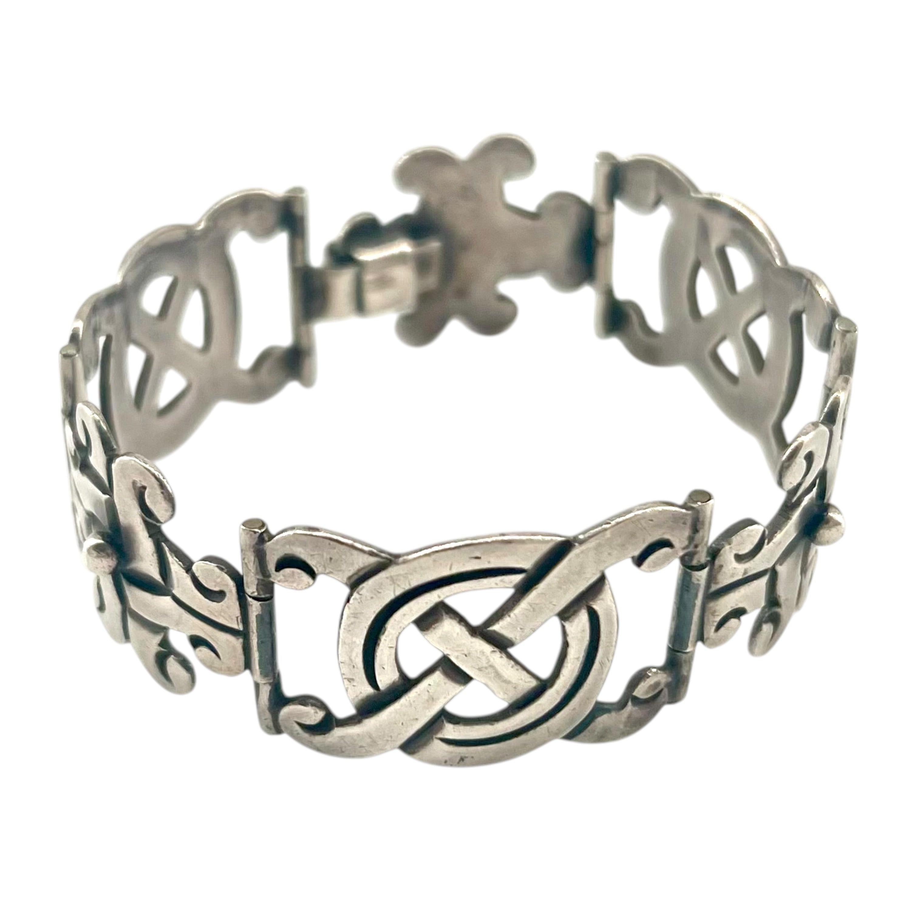 Sterling Silver 1950s/60s Made in Taxco Mexico Articulating Bracelet