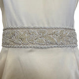 Amsale 1990's Champagne Duchess Satin A-Line Wedding Gown