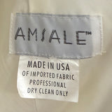 Amsale 1990's Champagne Duchess Satin A-Line Wedding Gown