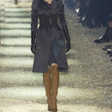 Tom Ford for Gucci F/W '03 Runway Black Corset Waspie Belt, runway 2