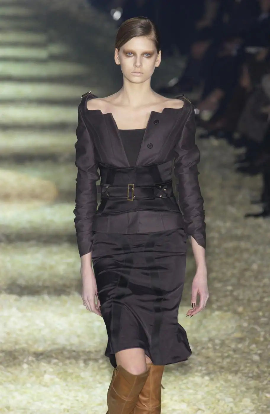 Tom Ford for Gucci F/W '03 Runway Black Corset Waspie Belt, runway