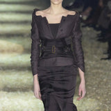 Tom Ford for Gucci F/W '03 Runway Black Corset Waspie Belt, runway