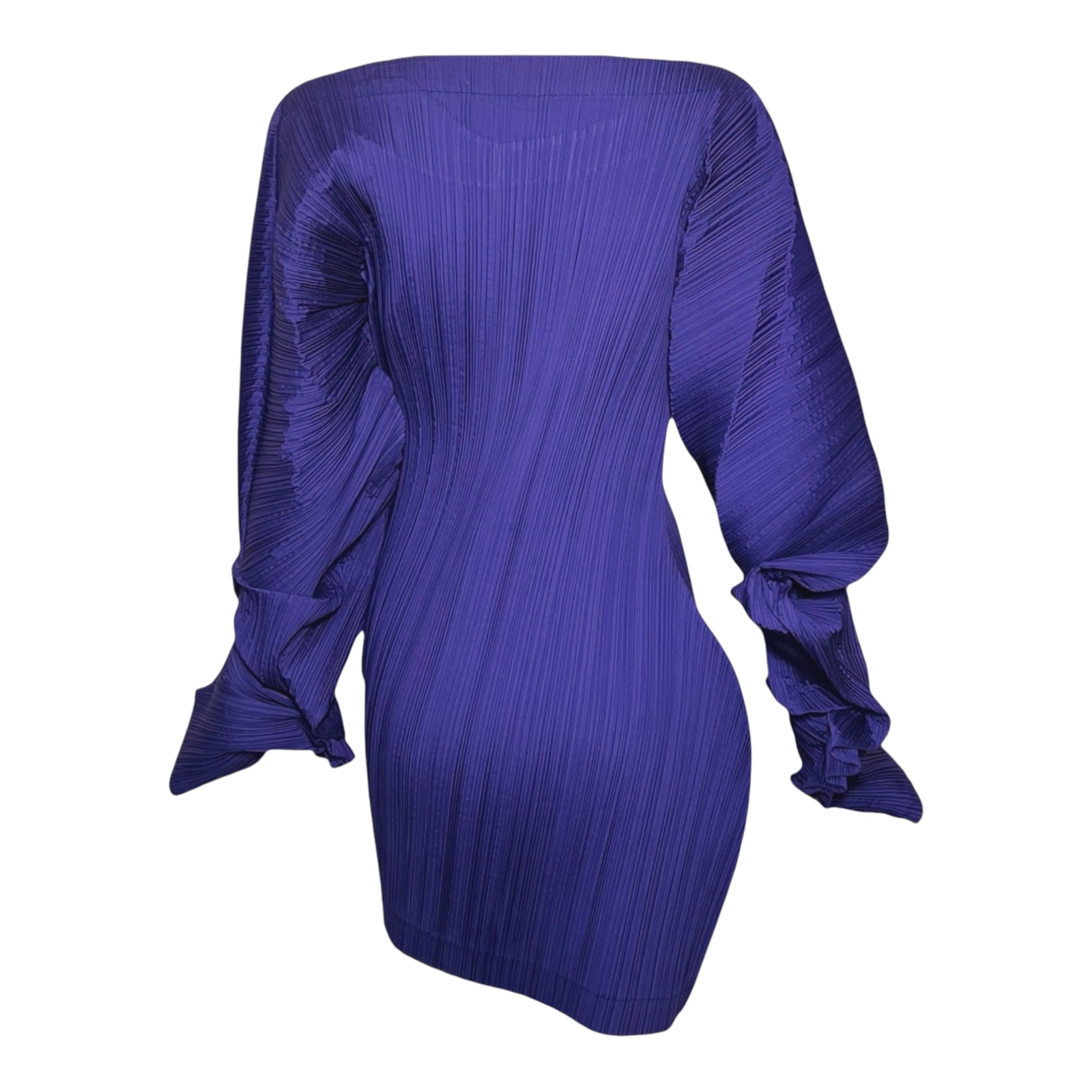 Issey Miyake Spring Summer 1991 Purple Shift Dress, back