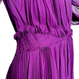 J. Mendel S/S 2013 Purple Romantic Ruffled Silk Long Sleeve Gown, waist