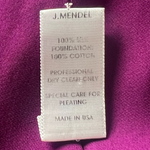 J. Mendel S/S 2013 Purple Romantic Ruffled Silk Long Sleeve Gown, tag