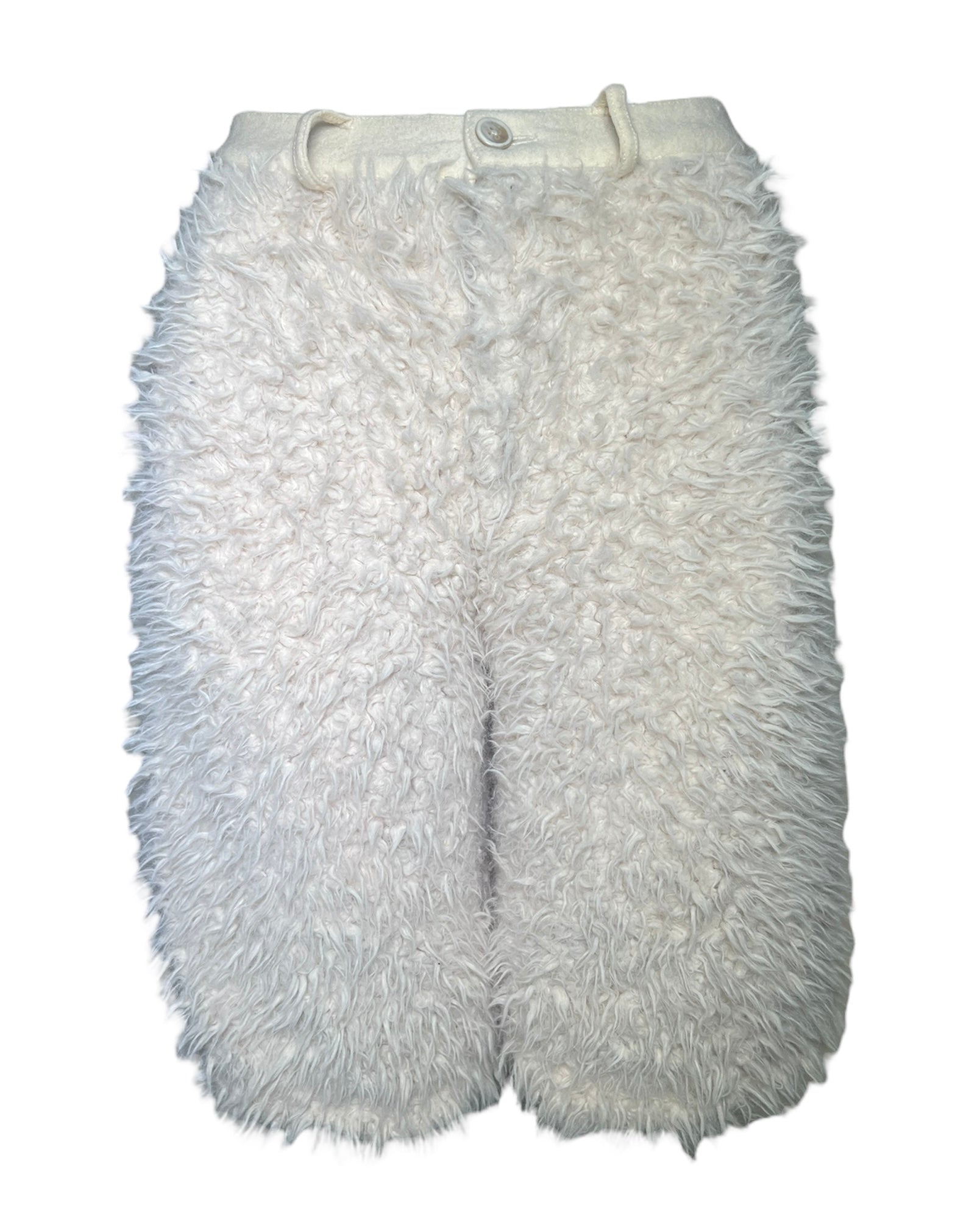 Y-3 Yohji Yamamoto x Adidas Cream Wool Fur Shorts FRONT PHOTO 1 OF 7