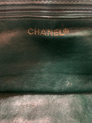CHANEL 80s Green Crocodile Camera Shoulder Bag SIGNATURE 8 of 9