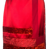 Christian LaCroix Bazar Crimson Velvet Multi-Design Skirt FRONT PHOTO 1 OF 8