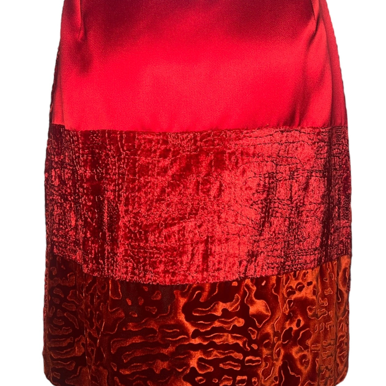 Christian LaCroix Bazar Crimson Velvet Multi-Design Skirt BACK PHOTO 2 OF 8