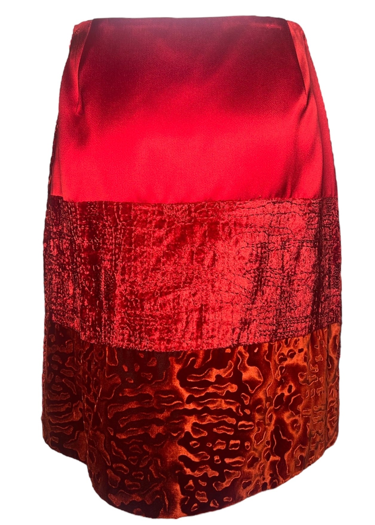 Christian LaCroix Bazar Crimson Velvet Multi-Design Skirt BACK PHOTO 2 OF 8