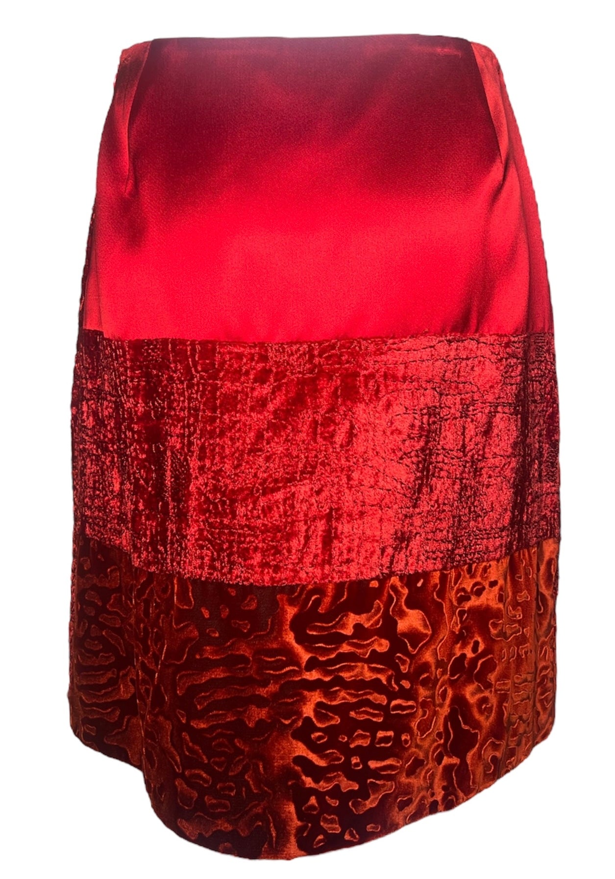 Christian LaCroix Bazar Crimson Velvet Multi-Design Skirt BACK PHOTO 2 OF 8