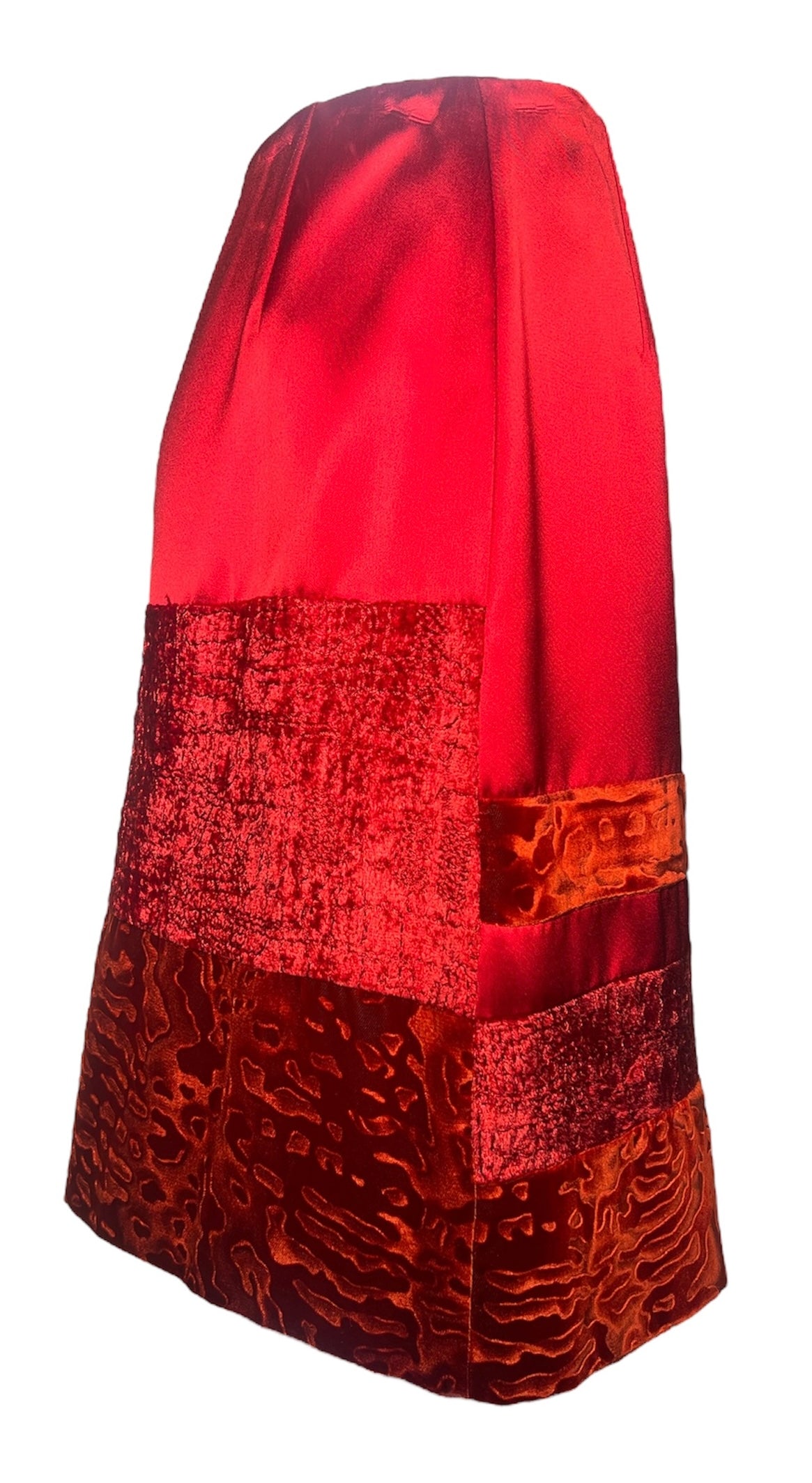 Christian LaCroix Bazar Crimson Velvet Multi-Design Skirt SIDE PHOTO 4 OF 8