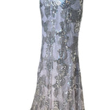 Lorena Sarbu 2011 RTW Silver Sequin Strapless Red Carpet Gown