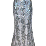 Lorena Sarbu 2011 RTW Silver Sequin Strapless Red Carpet Gown FRONT