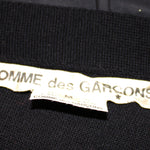 Comme Des Garcons A/W 2002 Black Wool Wrap Around Cardigan Sweater Dress, label