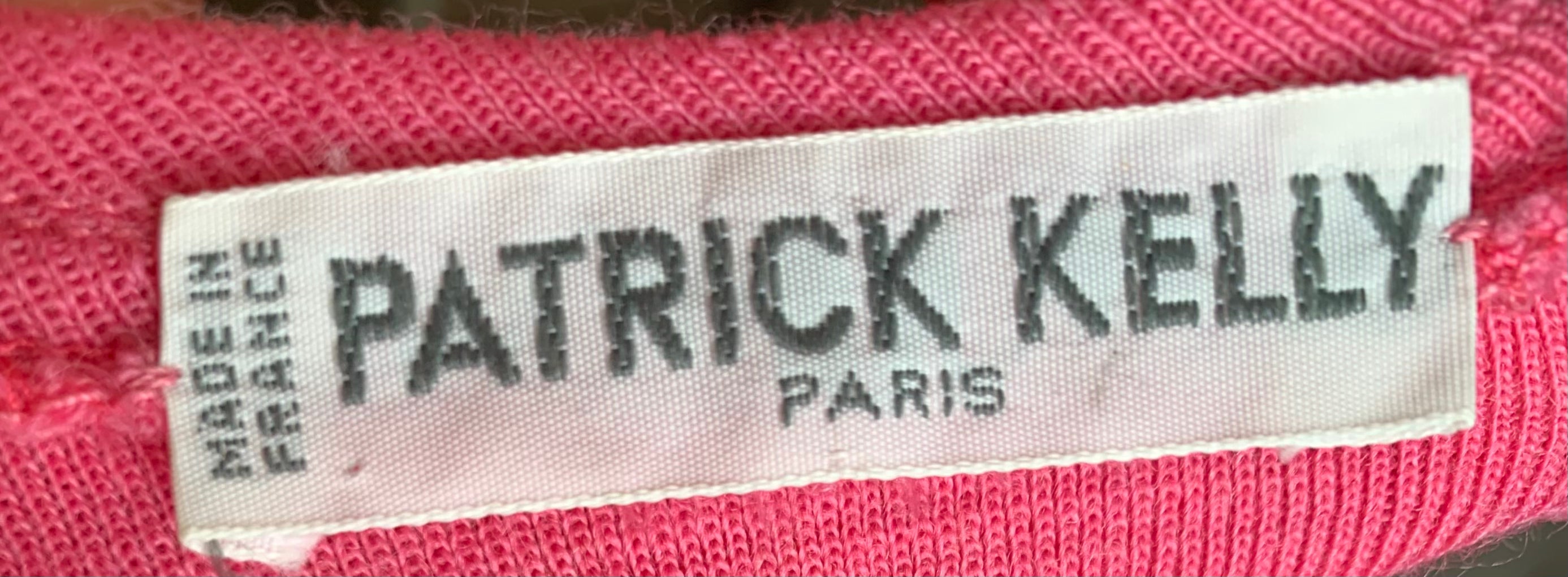 Patrick Kelly F/W '86/'87 Rare Pink Jersey Gown with Colorful Buttons LABEL 9/10 