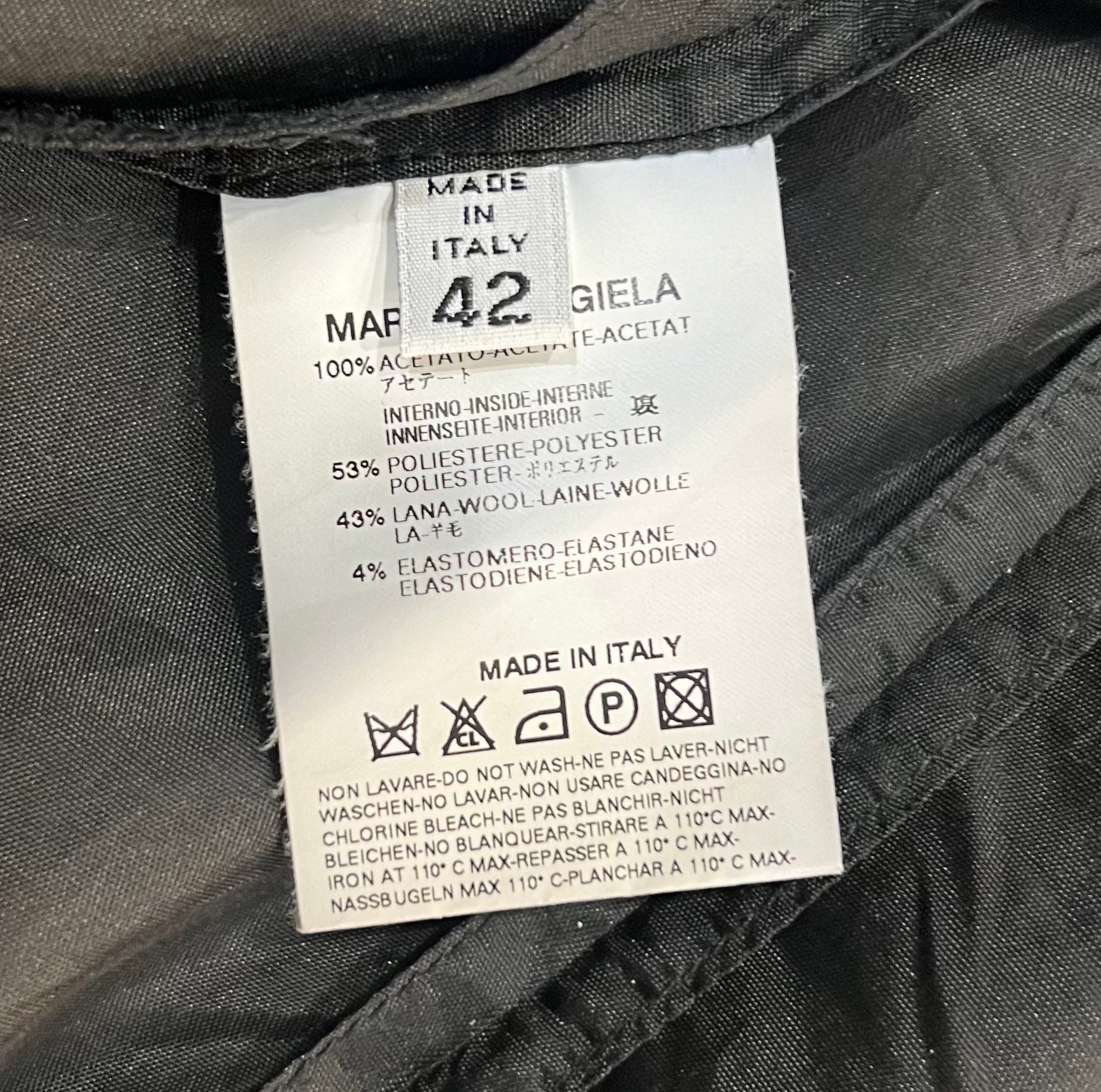 Martin Margiela 90's Deconstructed Organza Acetate Smoking Martin Margiela 90's Deconstructed Organza Acetate Smoking