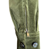 Yves Saint Laurent F/W '04 Tom Ford era Green Velveteen Safari Jacket SLEEVE DETAIL 5/8